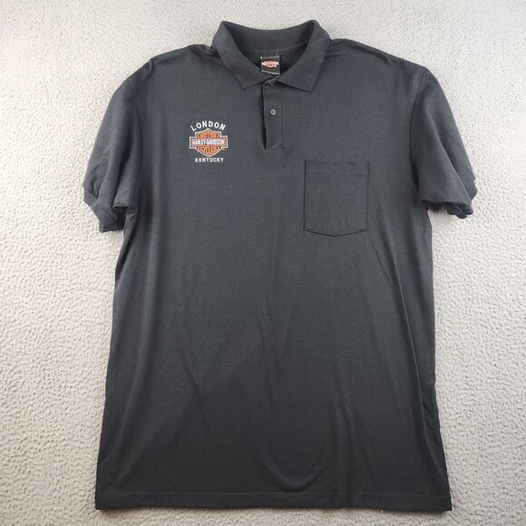 Harley-Davidson Other - VTG Harley Davidson Polo Shirt Men's Extra Large Anvil Kentucky Bar & Shield USA